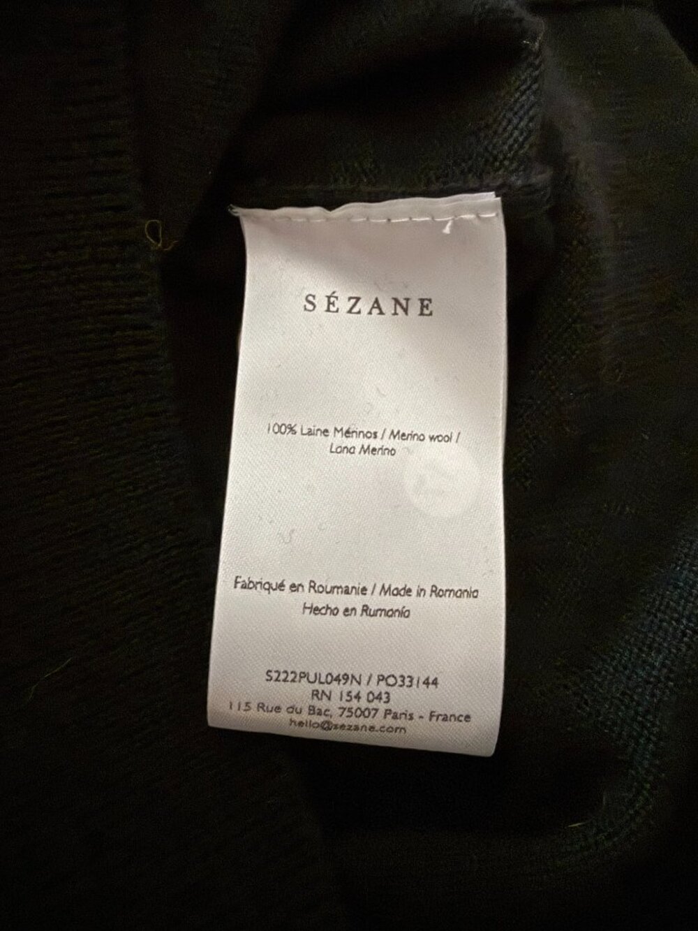 Sezane Paulo Jumper - Black - Size Small - Mint Condition! - Picture 8 of 12